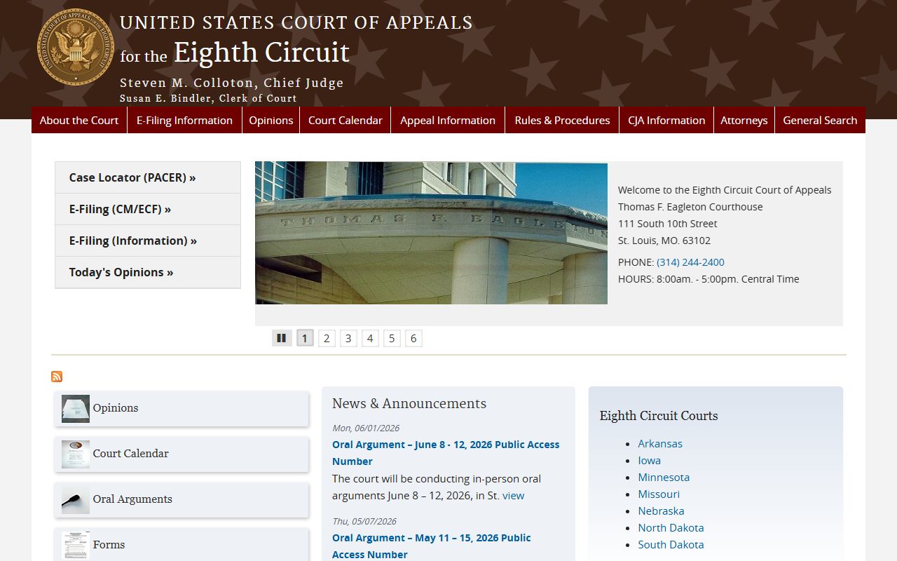 Stoddard County Circuit Court records Eighth Circuit federal appeal source