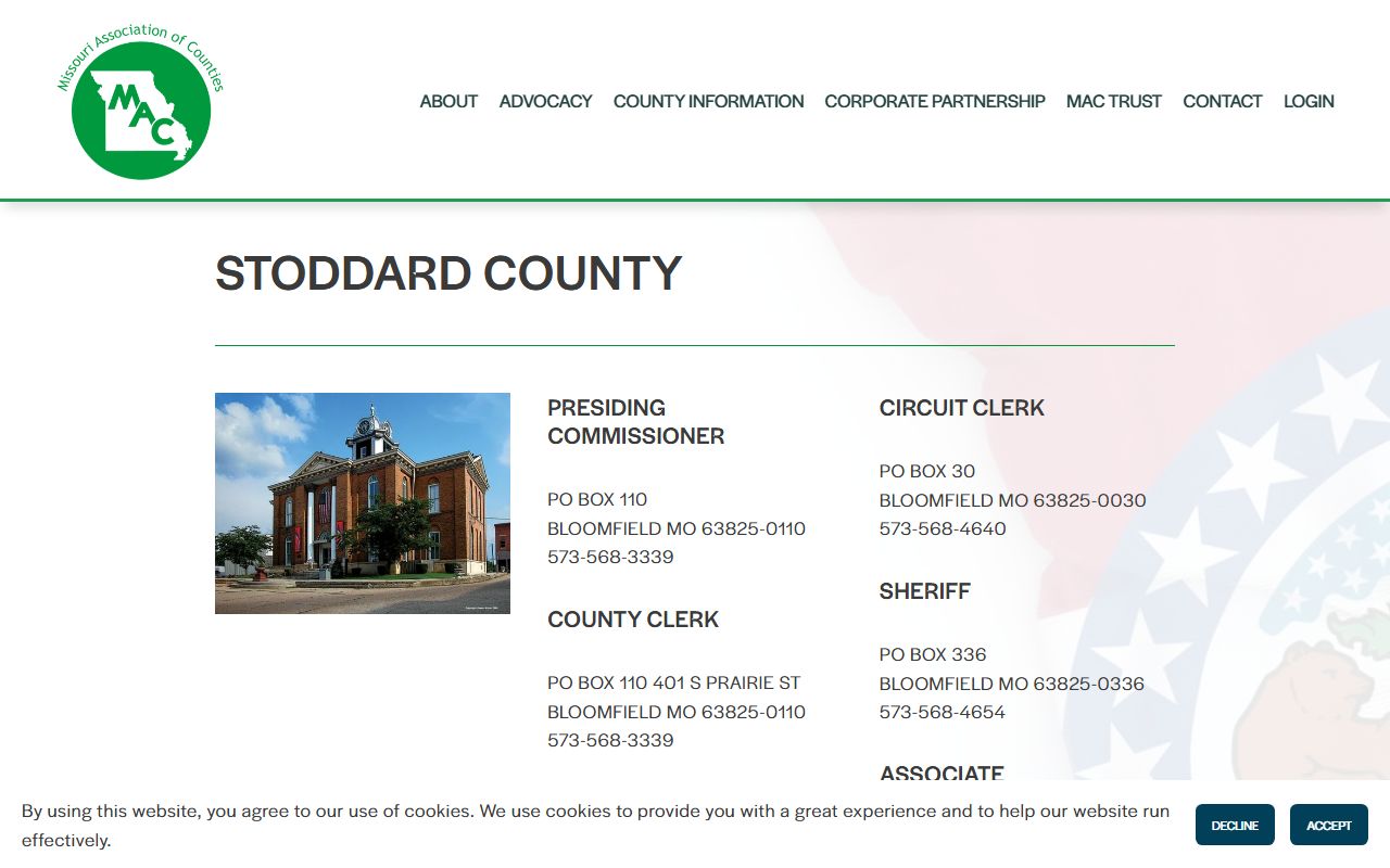 Stoddard County court records county office directory